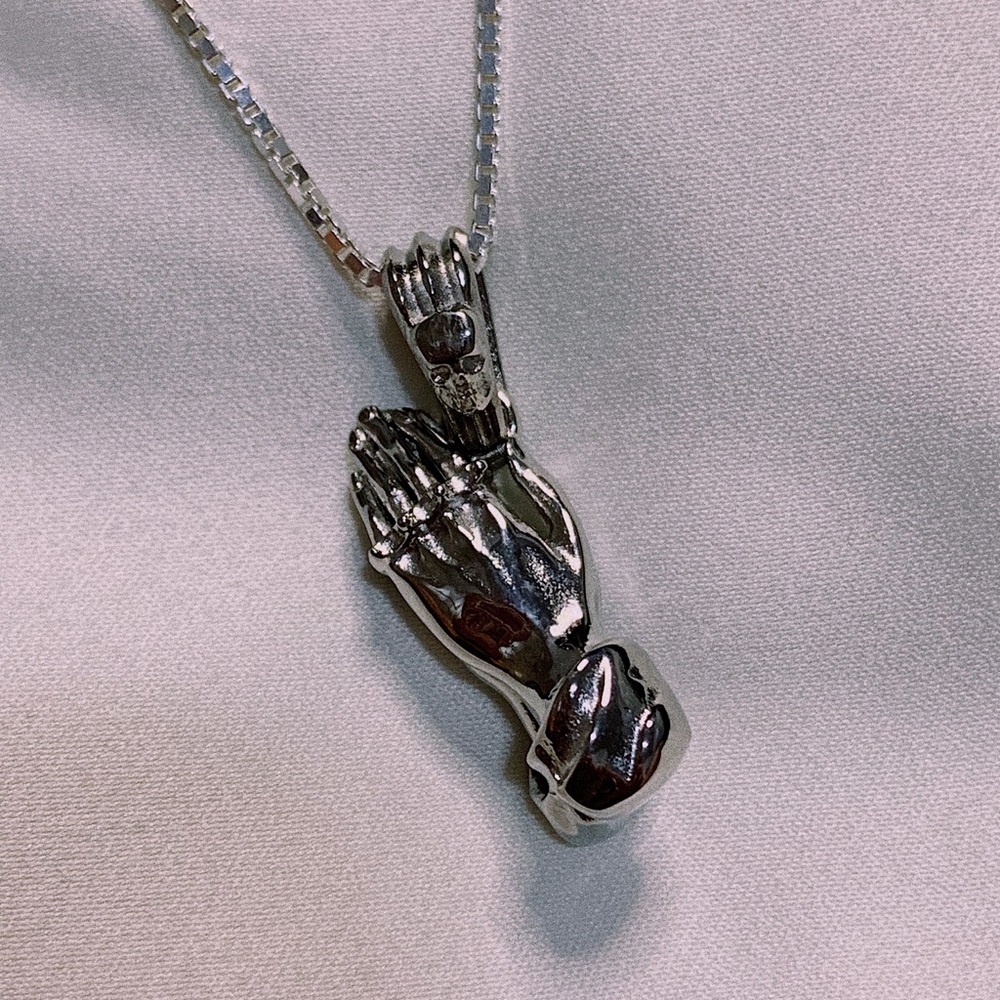 HARD JEWELRY CHAIN WITH “LORD FORGIVE ME” PENDANT